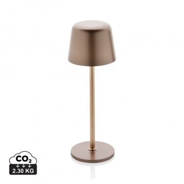 Logo trade promotional merchandise image of: Zenic RCS recycled plastic USB re-chargable table lamp