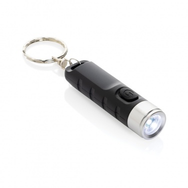 Logotrade business gifts photo of: Globix RCS recycled plastic USB re-chargeable keychain torch