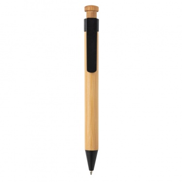 Logotrade business gift image of: Bamboo pen with wheatstraw clip