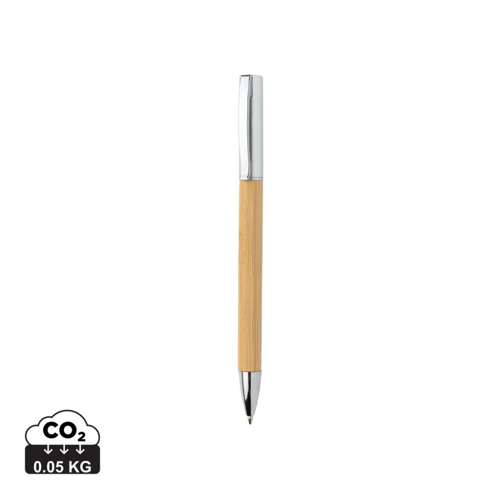 Logo trade promotional giveaways picture of: Modern bamboo pen