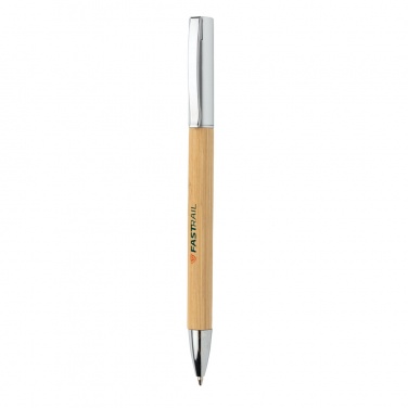 Logo trade promotional giveaways image of: Modern bamboo pen