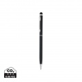 Thin metal stylus pen, black