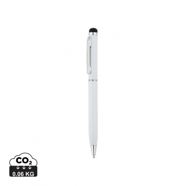 Logo trade corporate gifts image of: Thin metal stylus pen