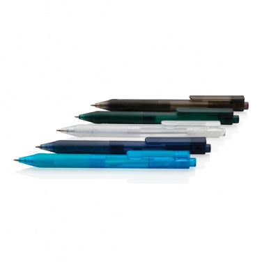 Logotrade promotional item image of: X9 frosted pen with silicone grip