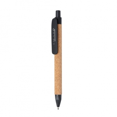 Logo trade promotional giveaways image of: Write wheatstraw and cork pen