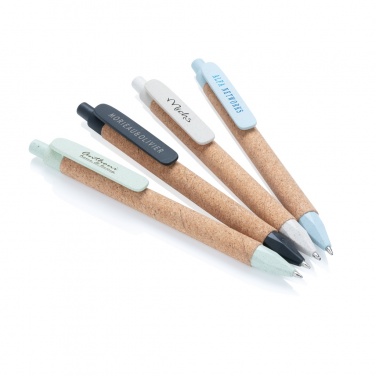 Logo trade promotional merchandise image of: Write wheatstraw and cork pen