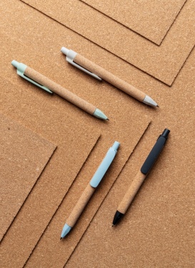 Logo trade promotional products image of: Write wheatstraw and cork pen