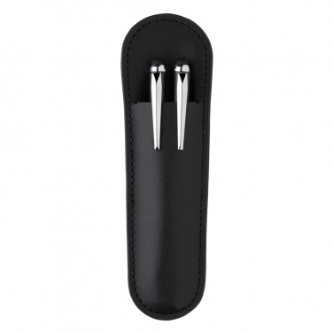 Logo trade promotional giveaways picture of: Swiss Peak deluxe pen set in PU pouch