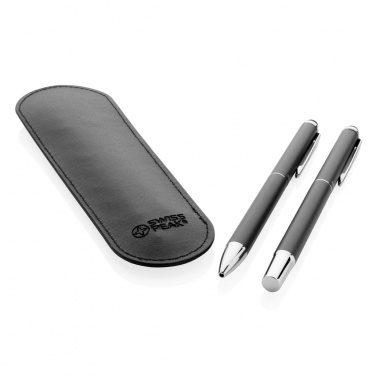 Logo trade promotional gift photo of: Swiss Peak deluxe pen set in PU pouch