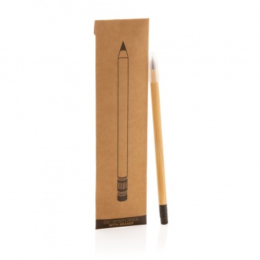 Logo trade business gift photo of: Bamboo infinity pencil with eraser