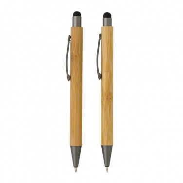 Logotrade promotional item picture of: Bamboo modern pen set in box