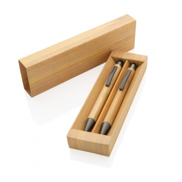 Logotrade business gift image of: Bamboo modern pen set in box