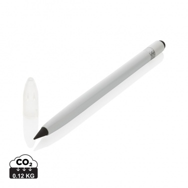 Logo trade promotional merchandise photo of: Aluminum inkless pen with eraser