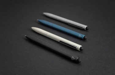 Logo trade promotional items picture of: Kymi RCS certified recycled aluminium pen with stylus