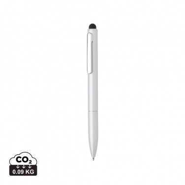 Logo trade corporate gift photo of: Kymi RCS certified recycled aluminium pen with stylus