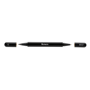 Logotrade promotional item image of: Swiss Peak Storm RCS recycled aluminum dual tip pen