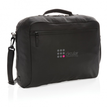 Logo trade promotional merchandise image of: Fashion black 15.6" laptop bag PVC free