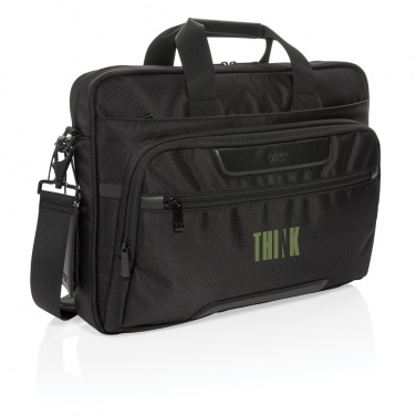 Logo trade promotional product photo of: Swiss Peak RPET Voyager RFID 15.6" laptop bag