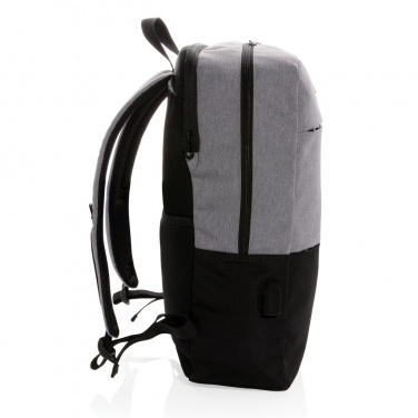 Logo trade promotional items image of: Modern 15.6" USB & RFID laptop backpack PVC free