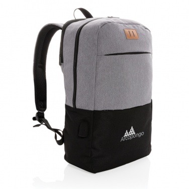 Logo trade corporate gifts image of: Modern 15.6" USB & RFID laptop backpack PVC free