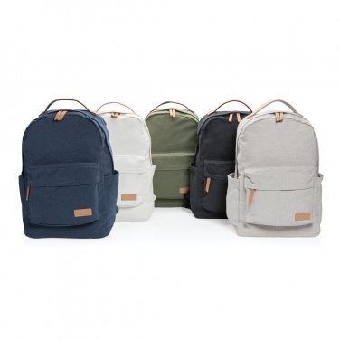 Logo trade promotional giveaways picture of: Impact AWARE™ 16 oz. recycled canvas backpack