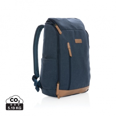 Logotrade corporate gift picture of: Impact AWARE™ 16 oz. recycled canvas 15" laptop backpack