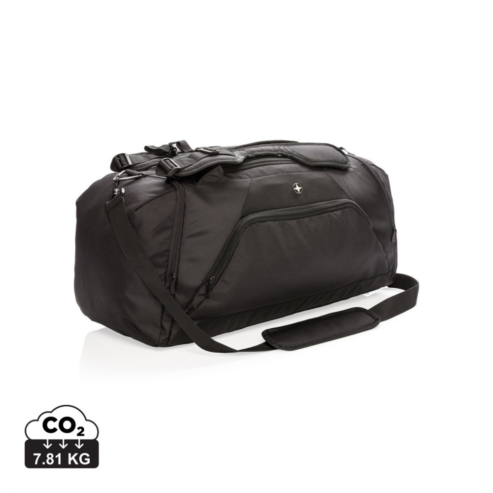 Logotrade promotional item image of: Swiss Peak RFID sports duffel & backpack