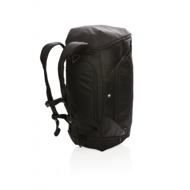 Logo trade corporate gifts picture of: Swiss Peak RFID sports duffel & backpack