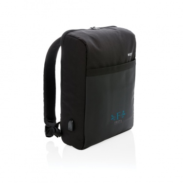 Logo trade promotional gifts image of: Swiss Peak 15" anti-theft RFID & USB backpack PVC free