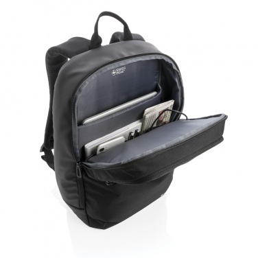 Logo trade promotional gift photo of: Swiss Peak laptop backpack with UV-C steriliser pocket