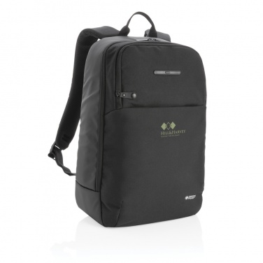 Logo trade promotional giveaway photo of: Swiss Peak laptop backpack with UV-C steriliser pocket