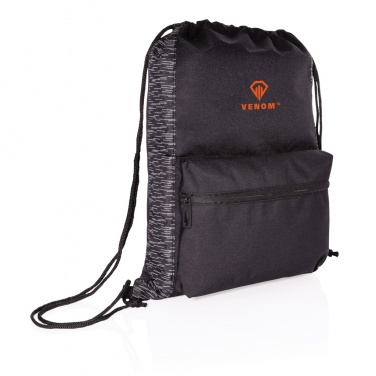 Logotrade promotional products photo of: AWARE™ RPET Reflective drawstring backpack