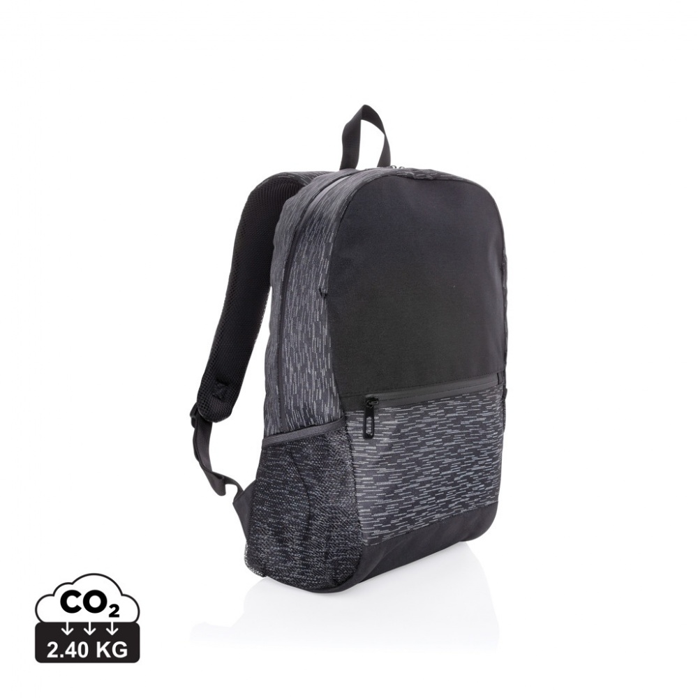 Logo trade corporate gift photo of: AWARE™ RPET Reflective laptop backpack