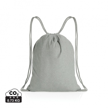 Logo trade promotional gift photo of: Impact AWARE™ recycled cotton drawstring backpack 145g