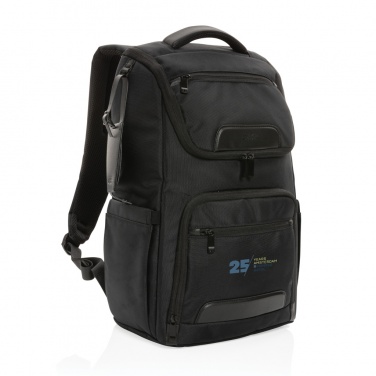 Logo trade promotional merchandise photo of: Swiss Peak AWARE™ RPET Voyager 15.6" laptop backpack