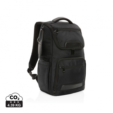 Logo trade promotional items image of: Swiss Peak AWARE™ RPET Voyager 15.6" laptop backpack