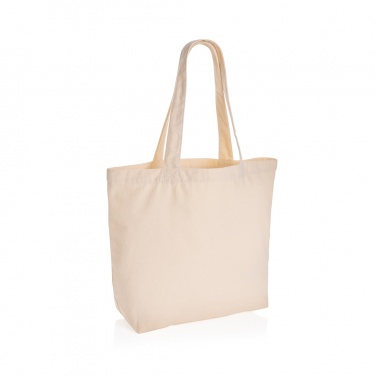 Logo trade promotional merchandise picture of: Impact Aware™ 240 gsm rcanvas shopper w/pocket undyed