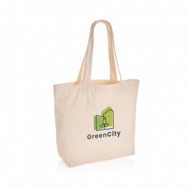 Logo trade advertising products picture of: Impact Aware™ 240 gsm rcanvas shopper w/pocket undyed