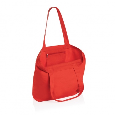 Logo trade promotional merchandise image of: Impact Aware™ 240 gsm rcanvas shopper w/pocket