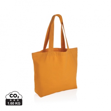 Logo trade promotional merchandise image of: Impact Aware™ 240 gsm rcanvas shopper w/pocket