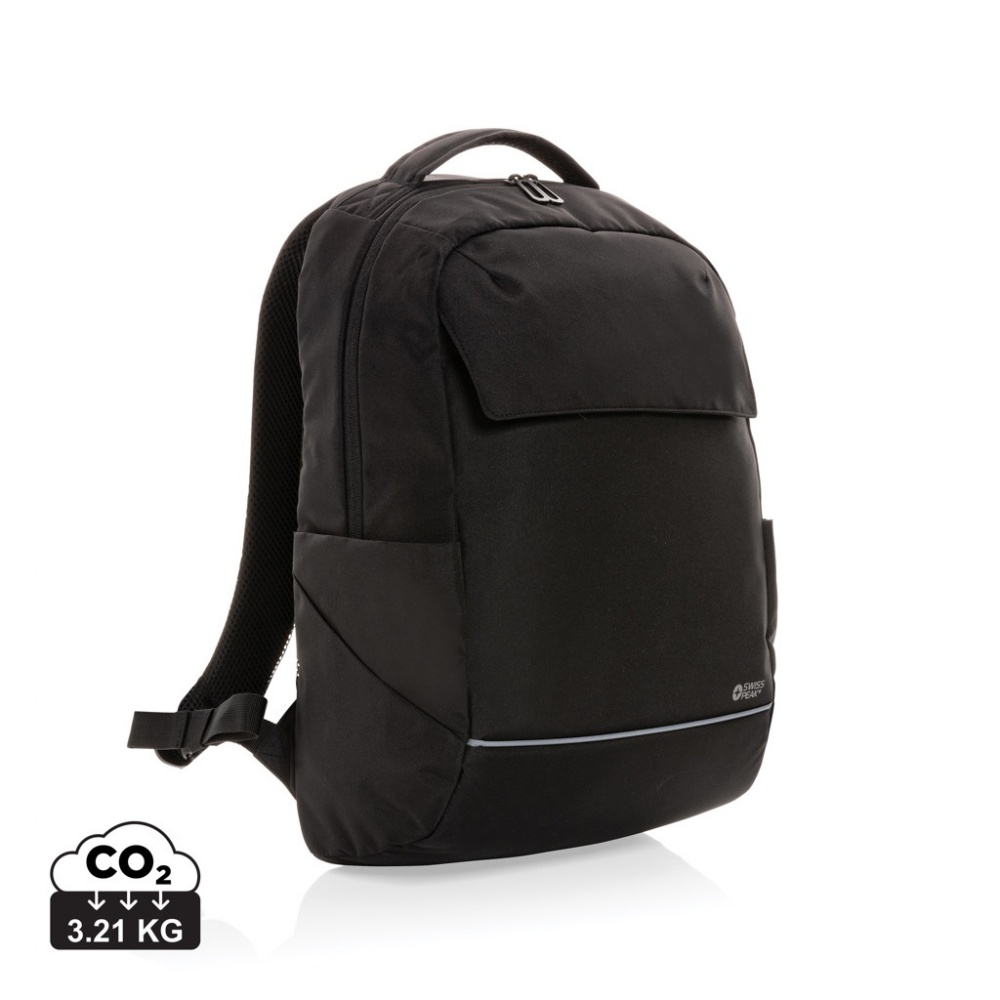 Logo trade advertising products picture of: Swiss Peak Brooke AWARE™ RPET daily 15.6" laptop backpack