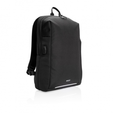 Logo trade advertising products picture of: Swiss Peak AWARE™ RFID and USB A laptop backpack