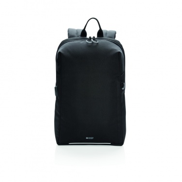 Logo trade promotional merchandise picture of: Swiss Peak AWARE™ RFID and USB A laptop backpack