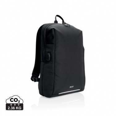 Logotrade promotional merchandise photo of: Swiss Peak AWARE™ RFID and USB A laptop backpack