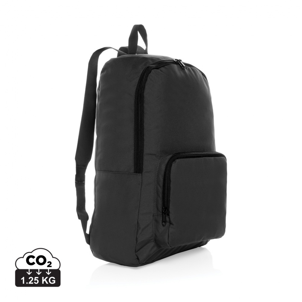 Logo trade promotional giveaways picture of: Dillon AWARE™ RPET foldable classic backpack