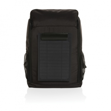 Logotrade corporate gift image of: Pedro AWARE™ RPET deluxe backpack with 5W solar panel