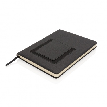 Logo trade promotional merchandise image of: Deluxe A5 Notebook with phone pocket