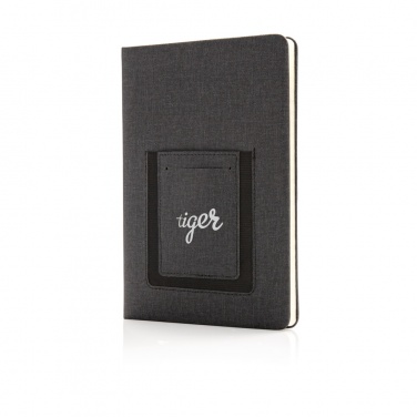 Logo trade promotional product photo of: Deluxe A5 Notebook with phone pocket