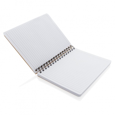 Logotrade business gift image of: A5 Kraft spiral notebook with sticky notes