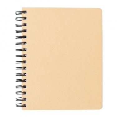 Logo trade promotional giveaway photo of: A5 Kraft spiral notebook with sticky notes